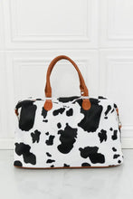 Animal Print Plush Weekender Bag Cow One Size Handbags