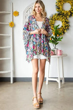 Heimish Full Size Multi Color Snake Open Cardigan Plus Size Woman Outerwear