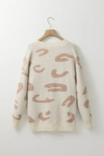 Leopard V Neck Button Down Cardigan Woman Outerwear