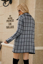 Printed Open Front Lapel Collar Cardigan with Pockets Woman Outerwear