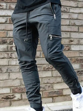 Men's Drawstring Pants with Pockets Dark Gray