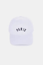 Zenana Embroidered City Baseball Cap Paris White One Size Hats