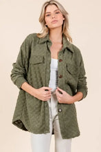 BOMBOM Checkered Button Down Dropped Shoulder Shacket Woman Outerwear