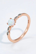 Opal Contrast Platinum-Plated Ring Rings