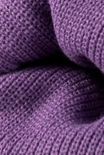 Soft plush purple ribbed knit fabric for Calling For Winter Rib-Knit Beanie