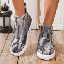 Camo Print High Top Sneakers for Women Green Camouflage