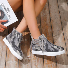 Camo Print High Top Sneakers for Women