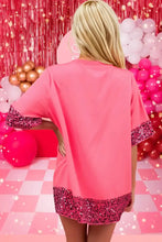 Candy Cane Sequin Half Sleeve T-Shirt Woman T Shirts
