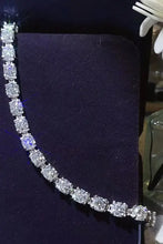 Carat moissanite tennis bracelet in sterling silver with square-cut diamonds