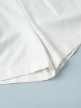 Casual button front long sleeve romper crisp white cotton fabric, machine wash cold
