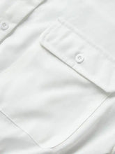 White button-up shirt detail on Casual Button Front Long Sleeve Romper, machine wash cold