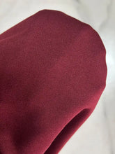 Soft deep red knit fabric in Casual Hoodie and Cropped Pants Set