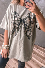 Casual Oversize Bow Drop Shoulder T Shirt for Women in Beige