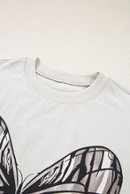 Casual Oversize Bow Drop Shoulder T Shirt for Women in Beige Woman T Shirts