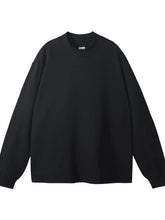 Men's Round Neck Long Sleeve T-Shirt Black