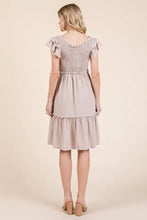 Lime 'N' Chili Ruffle Trim Smocked Dress with Contrast Casual Dresses