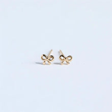 Copper Bow Stud Earrings