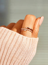 925 Sterling Silver Inlaid Zircon Ring Rings