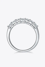 Moissanite Platinum-Plated Half-Eternity Ring Rings
