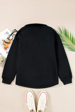 Johnny Collar Long Sleeve Sweatshirt Woman Sweatshirts
