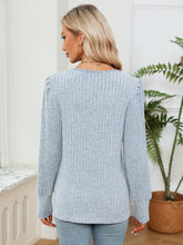 Lace Detail V-Neck Ribbed Blouse Woman Blouses