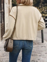 Perfee Zip Up Dropped Shoulder Polar Fleece Jacket Woman Outerwear