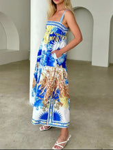 Pocketed Printed Sleeveless Cami Dress Casual Dresses