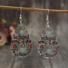 Acrylic Letter Teardrop Shape Earrings Transparent One Size