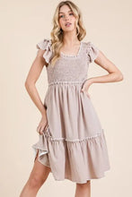 Lime 'N' Chili Ruffle Trim Smocked Dress with Contrast Casual Dresses