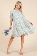 Lime 'N' Chili Ditsy Floral Print Sheer Ruffle Detail Mini Dress IVORY COMBO Casual Dresses