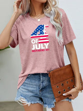 4th OF JULY INDEPENDENCE DAY Graphic Tee Blush Pink Woman T Shirts