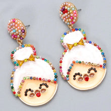 Rhinestone Alloy Mrs. Claus Earrings Earrings