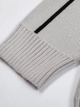 Men's Zip-Up Cardigan with Accent Stripes Cardigans