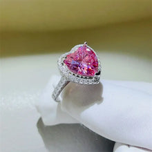 5 Carat Moissanite 925 Sterling Silver Heart Ring Fine Jewelry