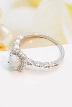 925 Sterling Silver Inlaid Opal Ring Rings