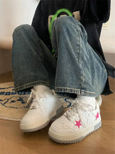 Star Pattern Lace Up Sneakers Woman Sneakers