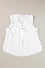 Frill Notched Sleeveless Tank Tanks & Camis