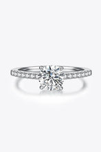 1 Carat Moissanite 925 Sterling Silver Side Stone Ring Rings