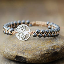 Alloy Natural Stone Braided Bracelet Silver One Size
