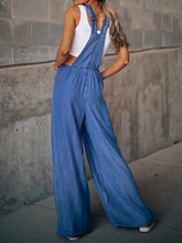 Wide Leg Denim Overalls Denim Overalls