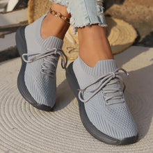 Lace Up Mesh Breathable Athletic Gray