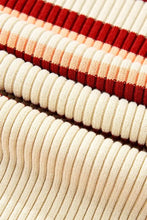 Contrast Striped Johnny Collar Short Sleeve Mini Dress Woman Casual Dress