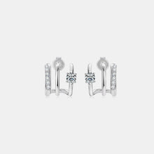 Moissanite 925 Sterling Silver Earrings Silver One Size