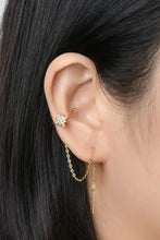 Himmlische Ohrhänger aus Sterlingsilber mit goldener Blumenstecknadel