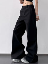 Black wide leg high waist pants with structured design and clean tailoring for a polished look