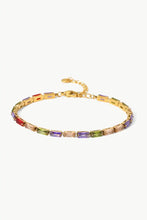 18K Gold Plated Multicolored Cubic Zirconia Bracelet Necklaces