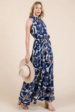 Lime 'N' Chili Abstract Halter Neck Tie-Waist Tiered Maxi Dress Casual Dresses