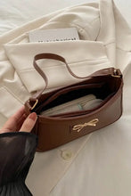 Bow Trim PU Leather Shoulder Bag Shoulder Bags