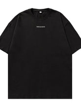 Men's Letter Back Round Neck Half Sleeve T-Shirt
