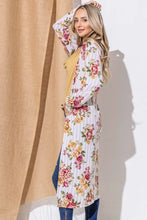 And The Why Floral Kimono Open Front Longline Cardigan Casual Dresses